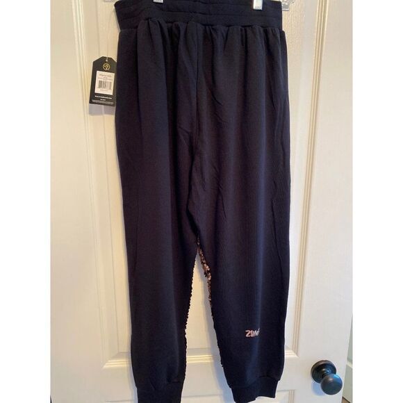 NWT XS Zumba Capri Glitz+Glam Sweat Pants - Picture 5 of 6